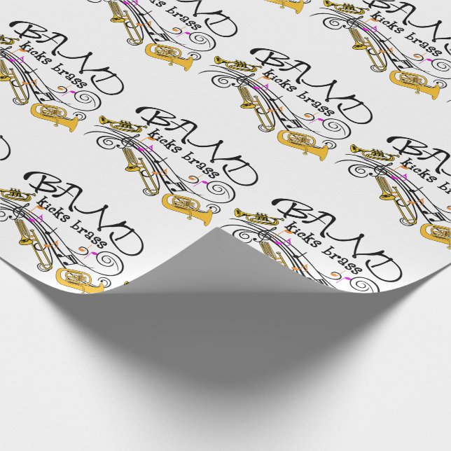 Papel De Regalo Band Kicks Brass (Esquina)
