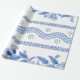 Papel De Regalo Banda azul de fermento