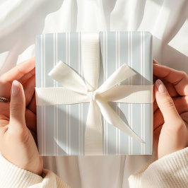 Papel De Regalo Banda azul pastel mínima