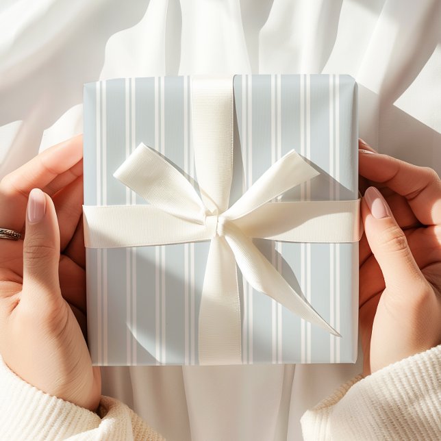 Papel De Regalo Banda azul pastel mínima (Subido por el creador)
