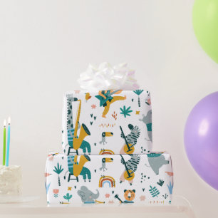 Papel De Regalo Banda de animales personalizados