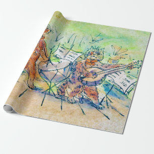 Papel De Regalo Banda de gatos, Louis Wain
