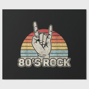 Papel De Regalo Banda de Rock Retro Vintage de los 80