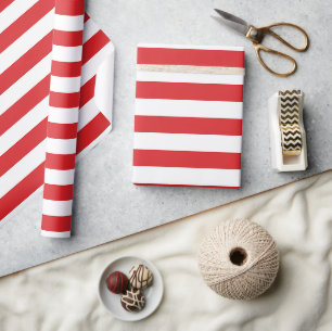Papel De Regalo Banda De Vela Grande Roja Y Blanca