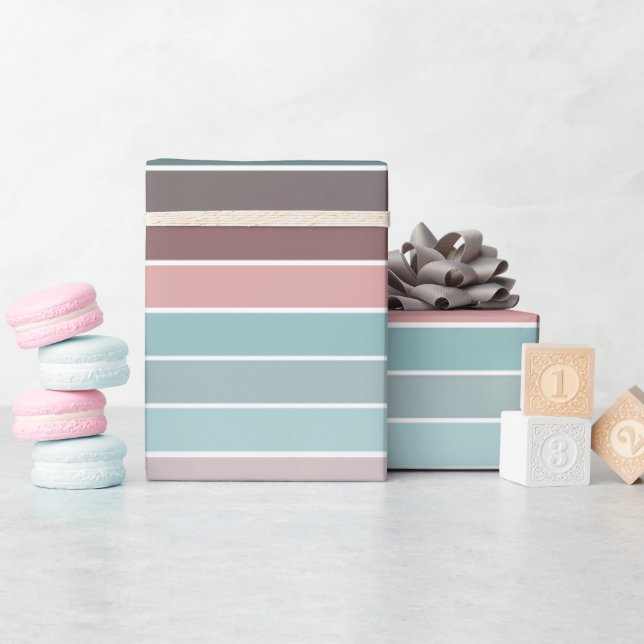 Papel De Regalo Banda multicolor de bonito (Baby Shower)