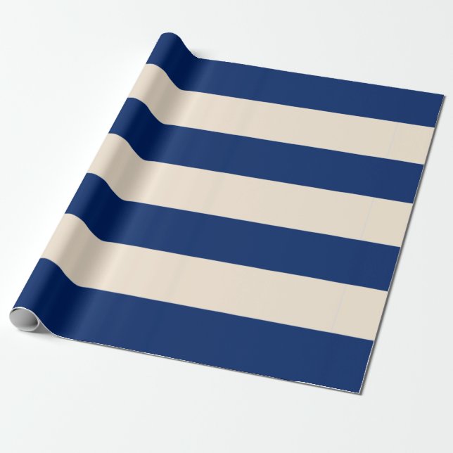 Papel De Regalo Bandas azules reales (Desenrollado)