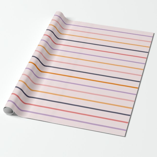 Papel De Regalo Bandas de atardecer (Desenrollado)