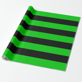 Papel De Regalo Bandas de Aweración Negra y Verde