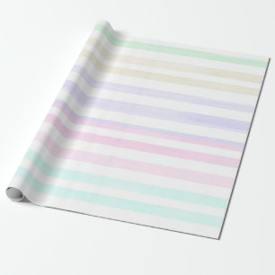 Papel De Regalo Bandas de color de agua Pastel