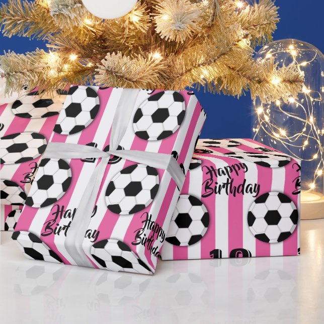 Papel De Regalo Bandas de fútbol chicas | EDAD DE DIY (Vacaciones)