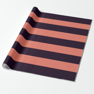 Papel De Regalo Bandas de tono Guay negro y Naranja