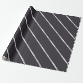 Papel De Regalo Bandas diagonales metálicas de alta densidad