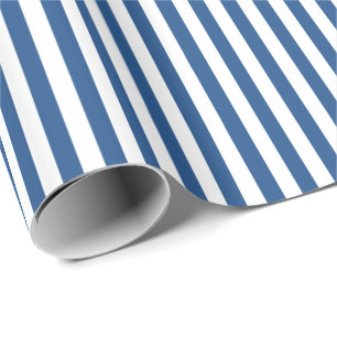 Papel De Regalo Bandas horizontales anchas y azules de moda