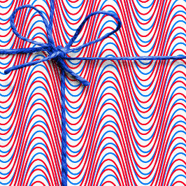 Papel De Regalo Bandas Moiré Rojas Blancas - Trippy Resumen Rad
