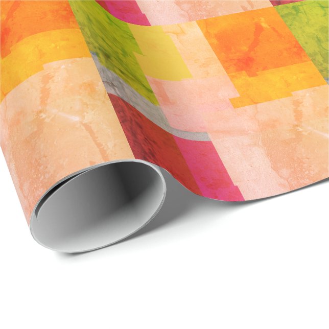 Papel De Regalo Bandas multicolores (Esquina del rollo)