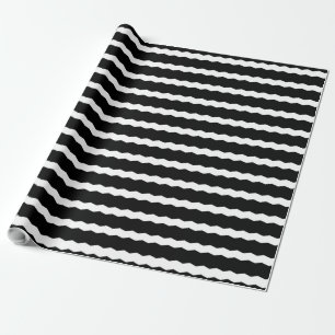 Papel De Regalo Bandas negras y blancas