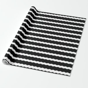 Papel De Regalo Bandas negras y blancas