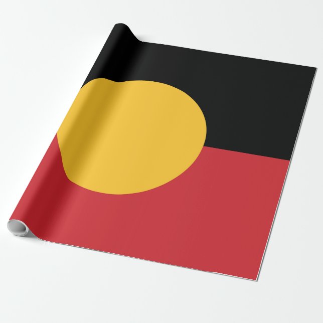 Papel De Regalo Bandera aborigen australiana (Desenrollado)