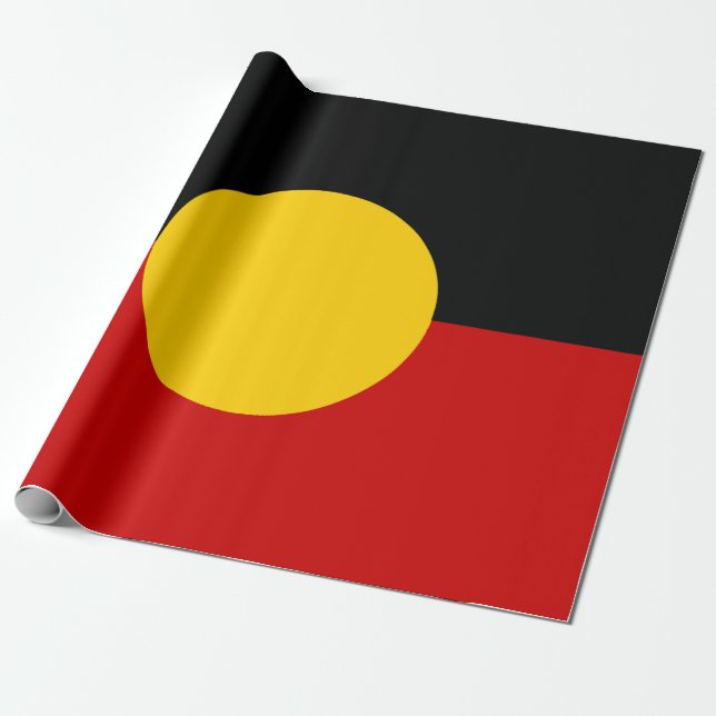 Papel De Regalo Bandera aborigen de Australia (Desenrollado)