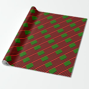 Papel De Regalo Bandera afroamericana - negro y verde rojos