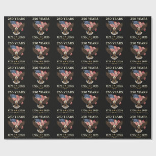 Papel De Regalo Bandera Americana Águila 250 Años 1776 2026