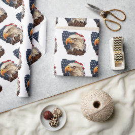 Papel De Regalo Bandera americana águila calva