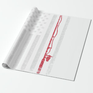 Papel De Regalo Bandera Americana de Pesca Camisa Vintage