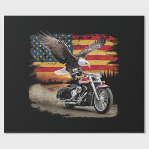 Papel De Regalo Bandera Americana Motocicleta Tshirt Estados Unido