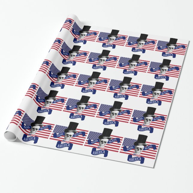 Papel De Regalo Bandera americana patriótica (Desenrollado)