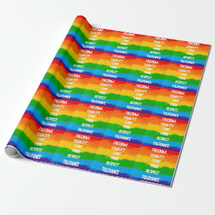Papel De Regalo Bandera arcoiris lesbianas gay LGBT
