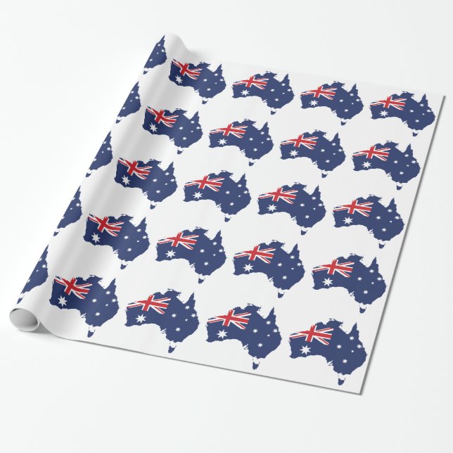 Papel De Regalo Bandera australiana (Desenrollado)