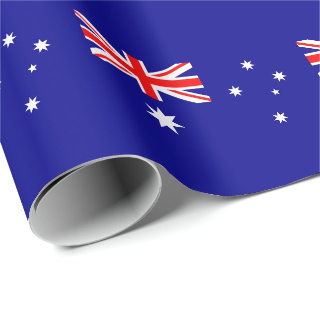 Papel De Regalo Bandera australiana patriótica (Esquina del rollo)