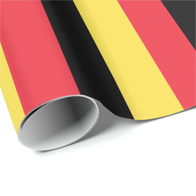 Papel De Regalo Bandera belga patriótica (Esquina del rollo)