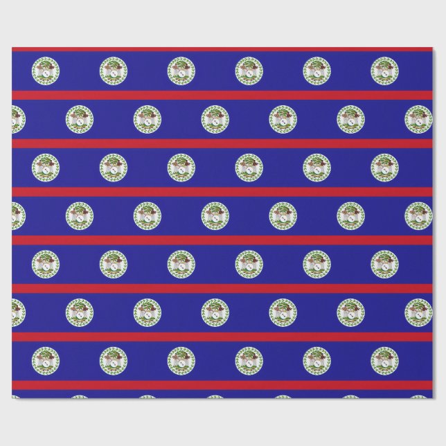Papel De Regalo Bandera Beliceña (Superficie plana)