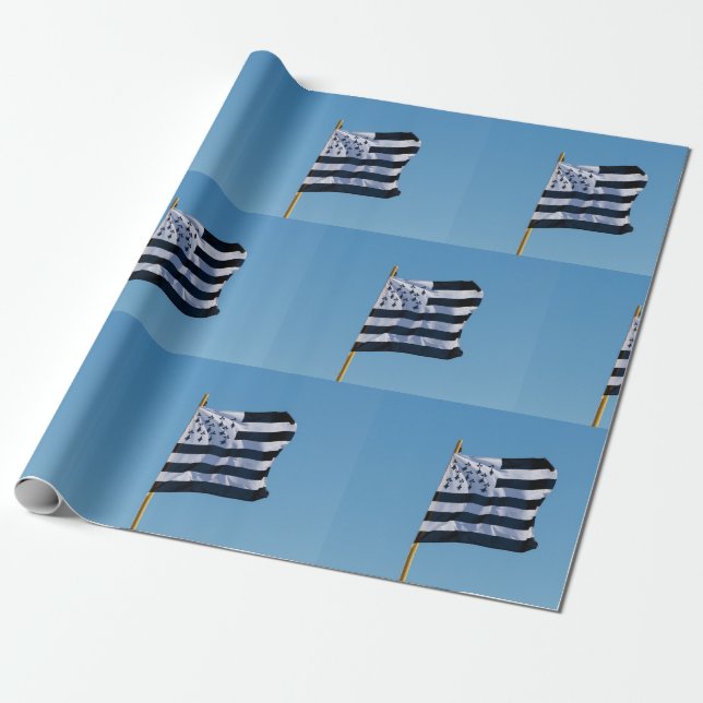 Papel De Regalo Bandera bretona (Desenrollado)