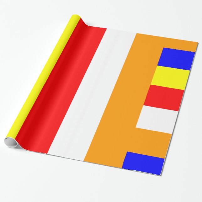 Papel De Regalo Bandera budista (Desenrollado)
