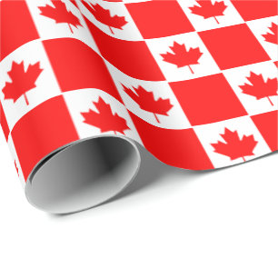 Papel De Regalo Bandera canadiense de arce rojo hoja de arce Canad