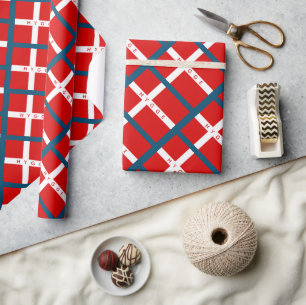 Papel De Regalo Bandera danesa de los Navidades escandinavos de Di