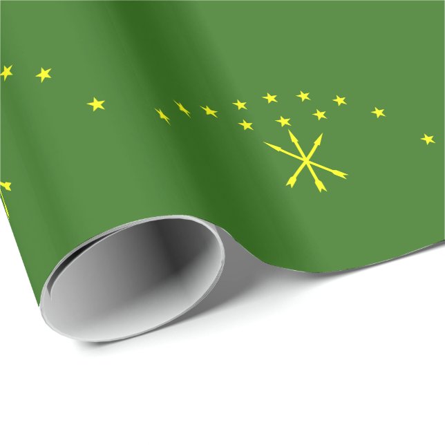 Papel De Regalo Bandera de Adygea Patriótica (Esquina del rollo)