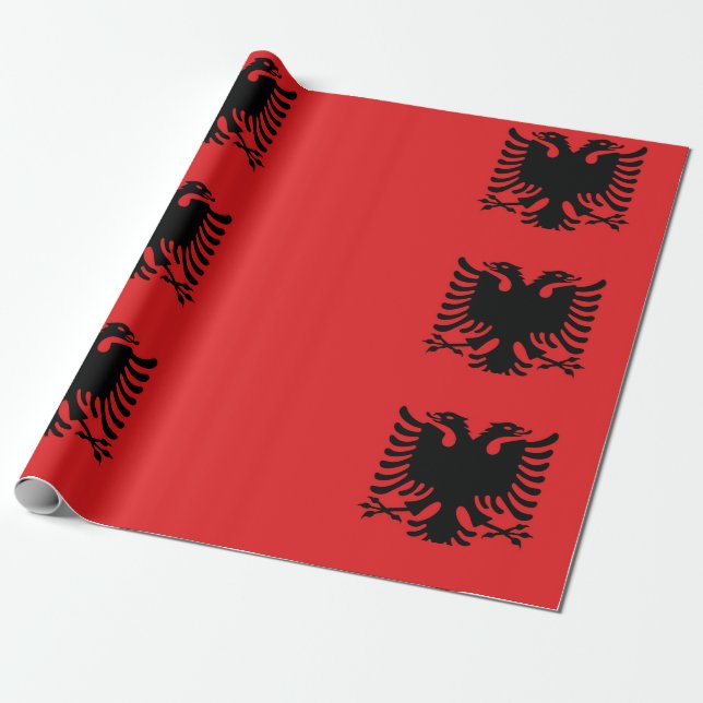 Papel De Regalo Bandera de Albania (Desenrollado)
