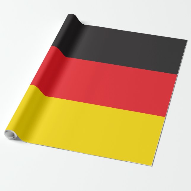 Papel De Regalo Bandera de Alemania (Desenrollado)