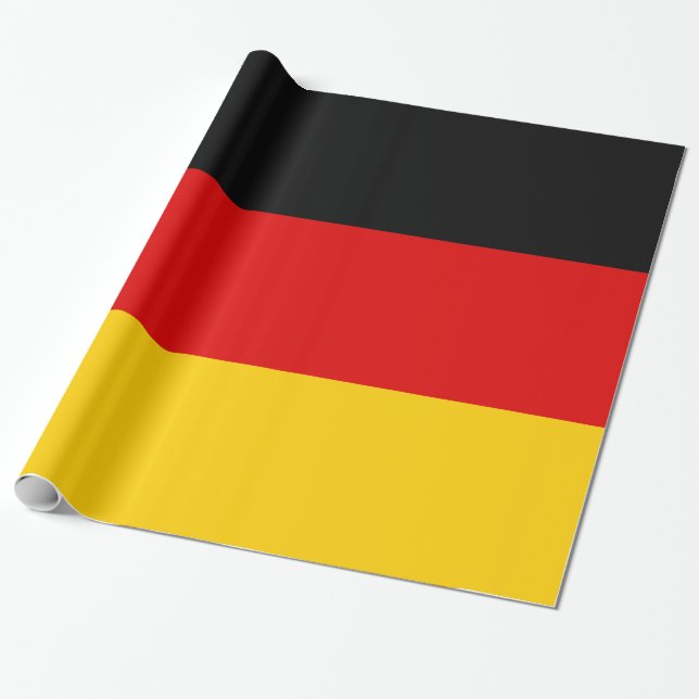 Papel De Regalo Bandera de Alemania - Deutschland (Desenrollado)