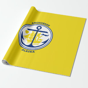 Papel De Regalo Bandera de Anchorage (Alaska)