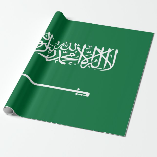 Papel De Regalo Bandera de Arabia Saudita (Desenrollado)