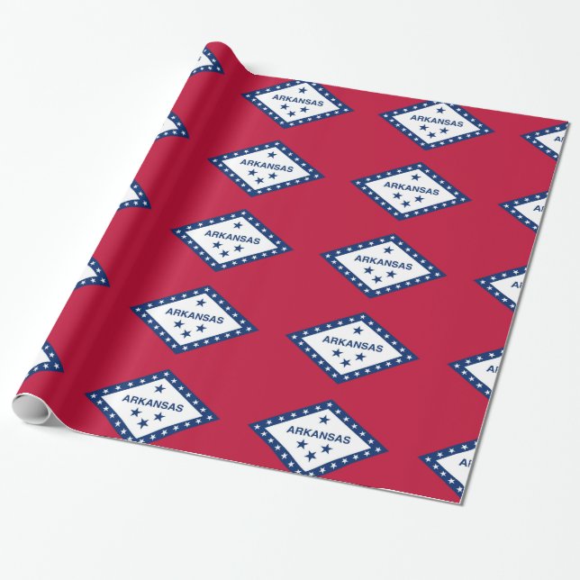 Papel De Regalo Bandera de Arkansas (Desenrollado)