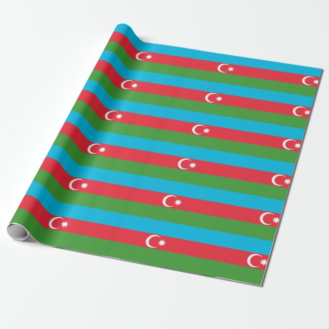 Papel De Regalo Bandera de Azerbaiyán (Desenrollado)