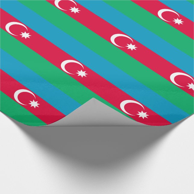 Papel De Regalo Bandera de Azerbaiyán Patriótica (Esquina)