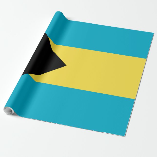 Papel De Regalo Bandera de Bahamas (Desenrollado)