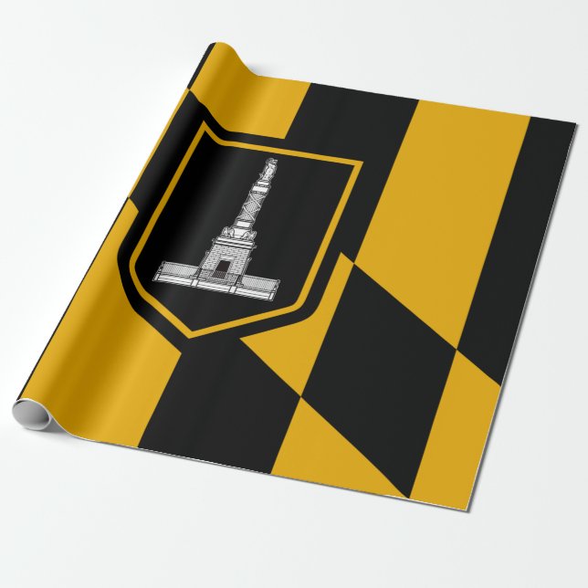 Papel De Regalo Bandera de Baltimore (Maryland, Estados Unidos) (Desenrollado)