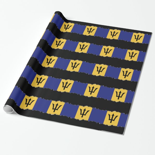 Papel De Regalo Bandera de Barbados (Desenrollado)
